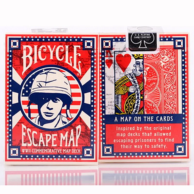 Bicycle Cards Escape Map Playing 1 pcs Regular Deck Rider Back Card Magic Trick Props |