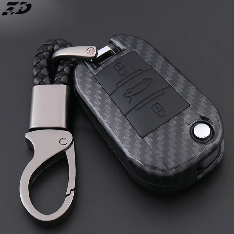 ABS + Силиконовый чехол для ключей от машины Обложка Peugeot 308 3008 RCZ 508 408 2008 Citroen C4L CACTUS C5