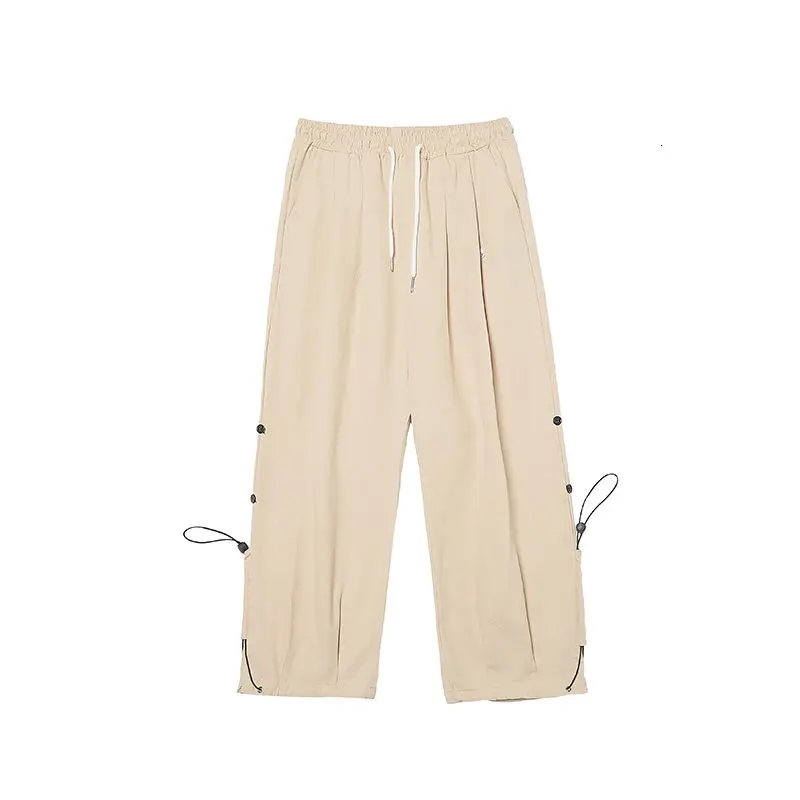 

Spring Summer Cotton Sweatpants Men's Fashion Casual Pants Men Streetwear Korean Loose Straight Pants Mens Joggers Track Pants