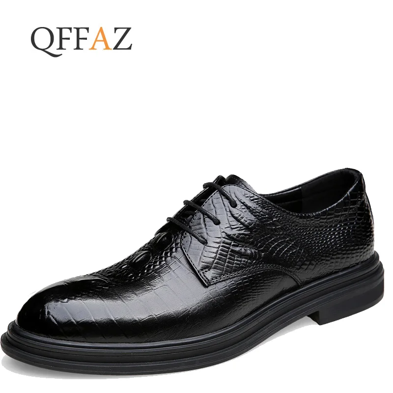 

QFFAZ italian shoes men business formal shoes men leather party office brogue shoes men zapatos oxford hombre sapato masculino