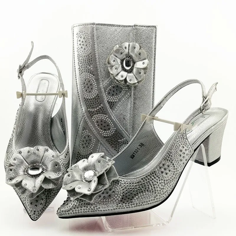 Элегантные Серебристые туфли на высоком каблуке для свадьбы/вечеринки с острым