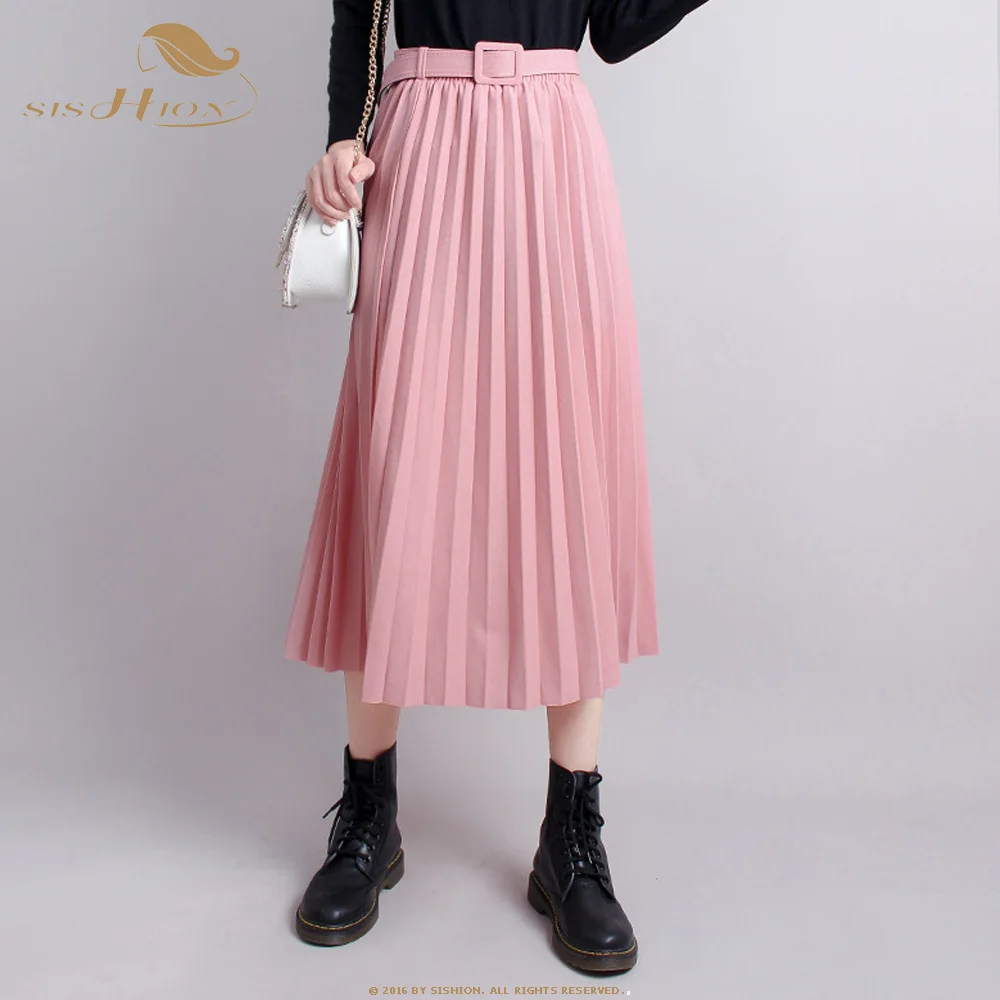 Новое поступление 2020 осенняя юбка WF0164 модная черная розовая Женская длинная