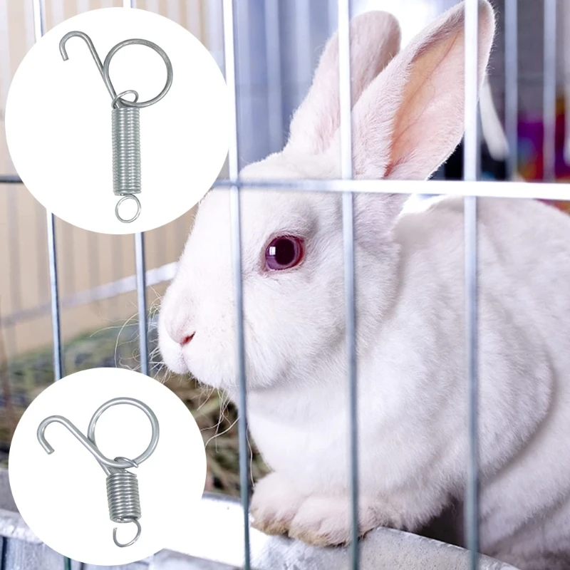 10 Packs Spring Hooks for Rabbit Cage Latch Door Wire Clips Snap Multifunctional 2 Sizes | Дом и сад