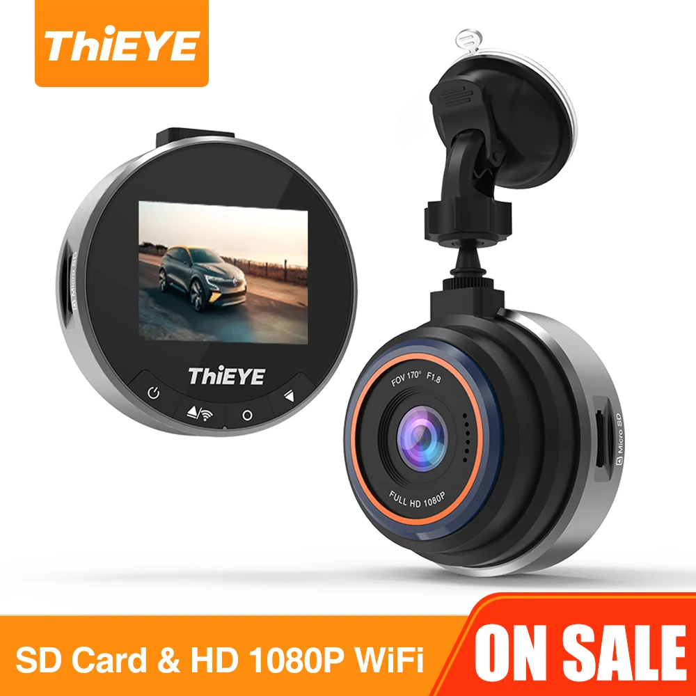 Автомобильный видеорегистратор ThiEYE 170 градусов широкий угол 1080P Wi Fi G датчик режим