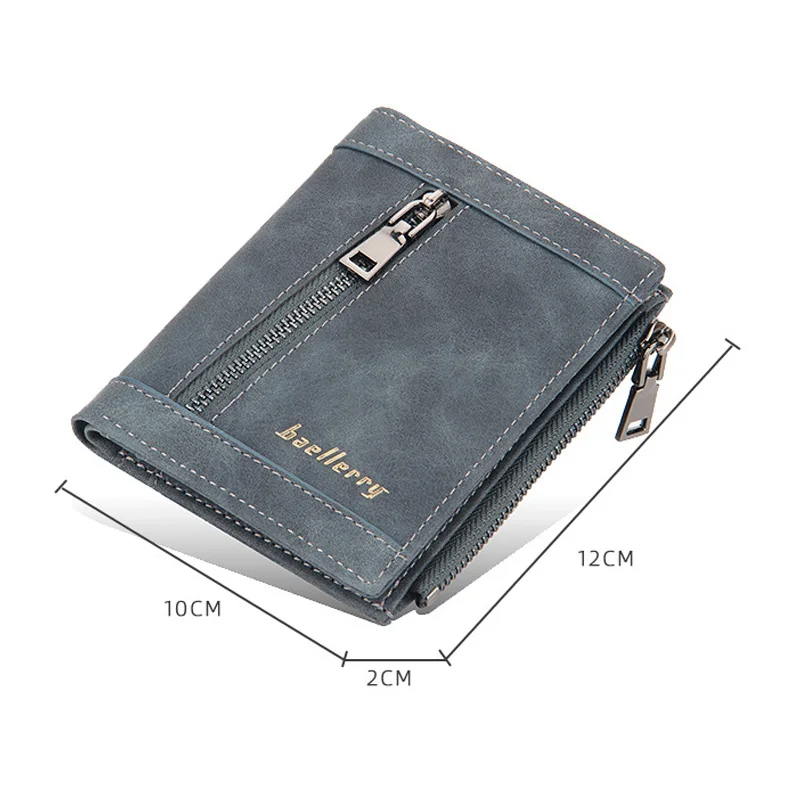 Кошелек мужской из искусственной кожи на молнии винтажный компактный | Багаж и