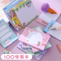 korean creative cartoon memo pads student stationery animal girl sticky notes not sticky label paper office learn plan message