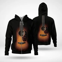 guitar 3d hoodies printed harajuku coat jacket men for women fashion zipper hoodies drop shipping 03