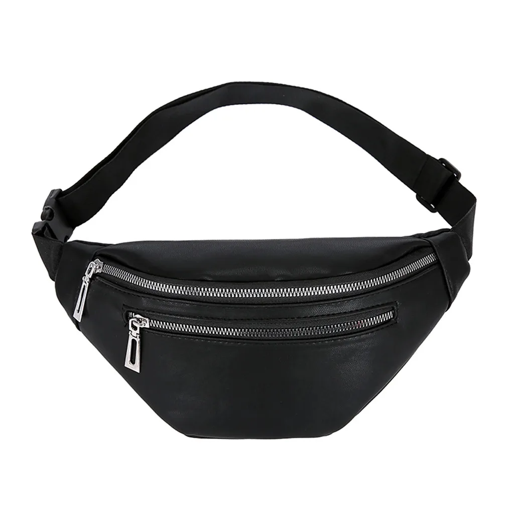 Унисекс модные сумки с двойной молнией кожаные через плечо сумка нагрудные Сумки