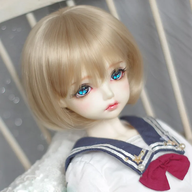 Новый стиль парик для куклы Bjd 1/3 1/4 1/6 1/8 короткий красивый высокотемпературный из