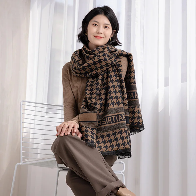 

Новый кашемировый женский шарф в этническом стиле на осень и зиму, модные Универсальные шали для путешествий, плотное одеяло, пашминовые шарфы, женские шарфы