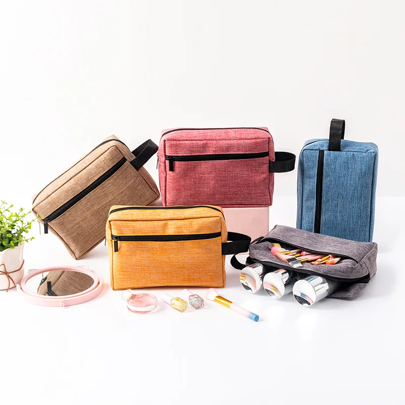 

Multifunction Travel Cosmetic Bag Women Makeup Bags Toiletries Organizer Solid Color Female Storage Make Up Case Necessaries