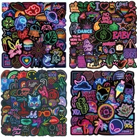 3050pcs cartoon neon light graffiti stickers car guitar motorcycle luggage suitcase diy classic toy decal sticker for kid zc