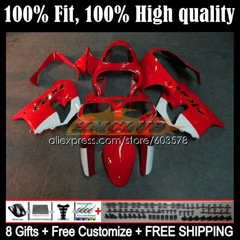 

Корпус OEM для KAWASAKI NINJA ZX9 ZX 9R 9 R 900CC ZX9R 02 03 119CL.56 ZX900 900 CC ZX-9R 2002 2003 инъекция обтекатель красный белый