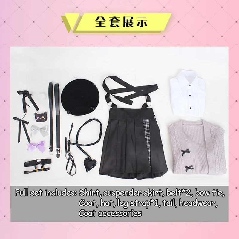 Новый! Hololive Vtuber Cos Tokoyami Towa Летний повседневный наряд Виртуальный идол Хэллоуин