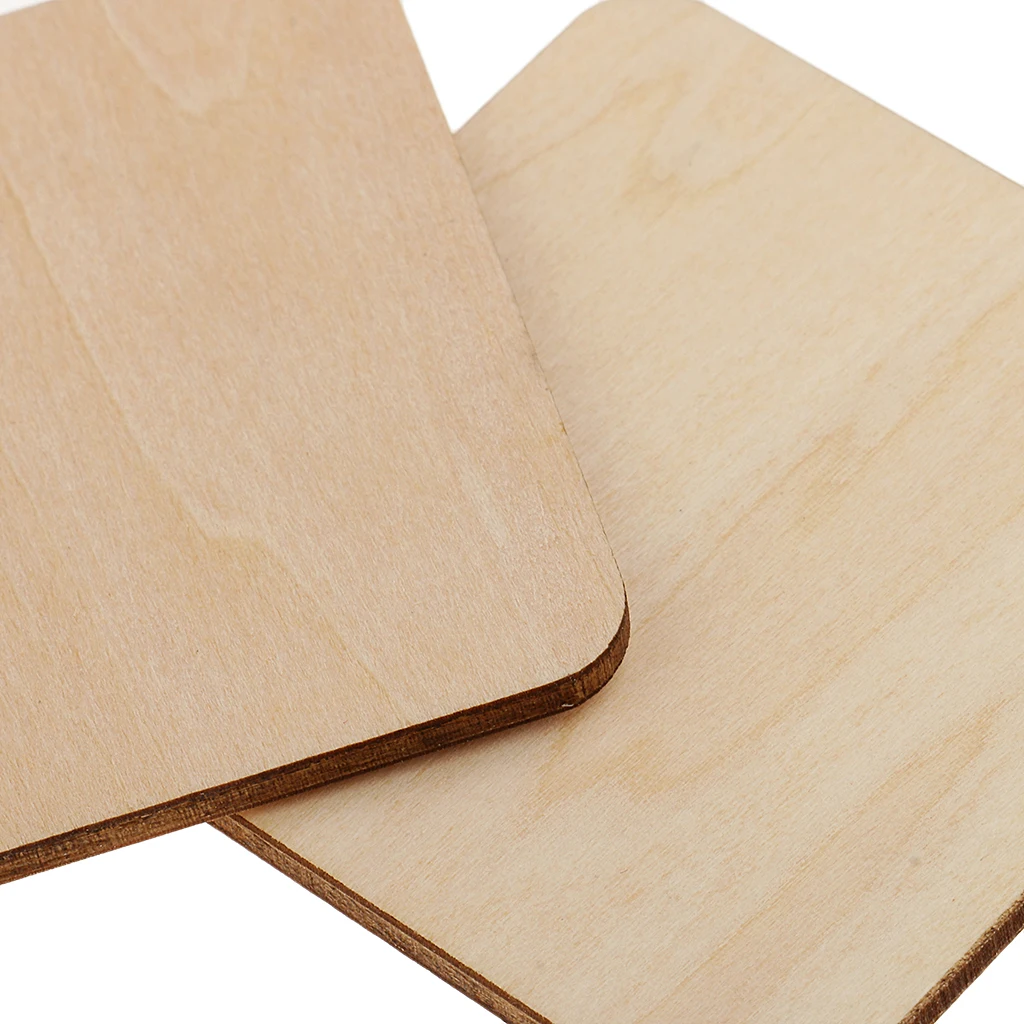 Square MDF Blank Plaque Wooden Piece Embellishment For Model Building DIY Crafts | Дом и сад