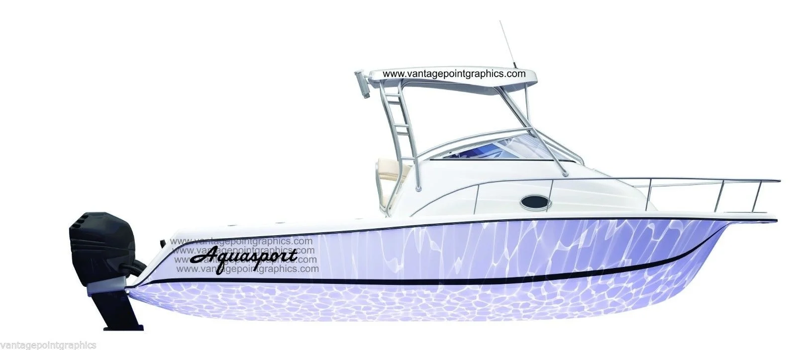 

Для (2 шт./пара) наклейки с логотипом для классических лодок Aquasport-Mako, Wellcraft и других, ширина 48 дюймов