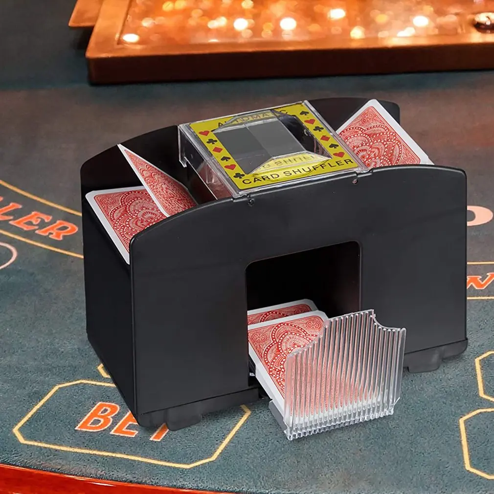 

New Automatic Poker Card Shuffler Electronic Poker Card Shuffling Machine Battery Operated Cards Playing Tool For Casino At Home