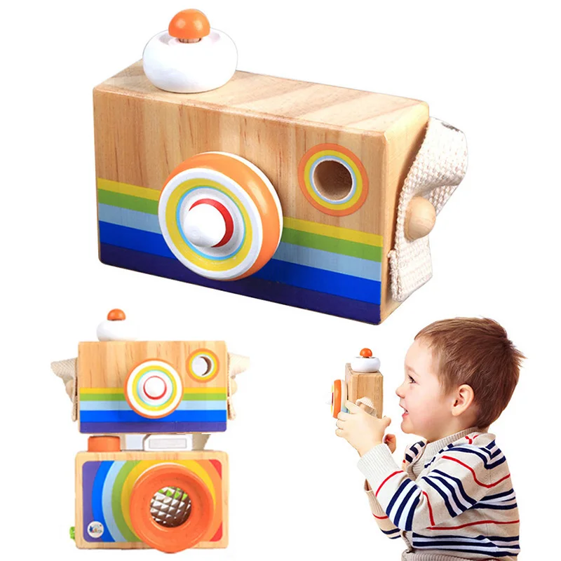 

Новые деревянные детские игрушки, модная подвеска с камерой Монтессори для детей, деревянные подарки «сделай сам», подарки для кормления на...