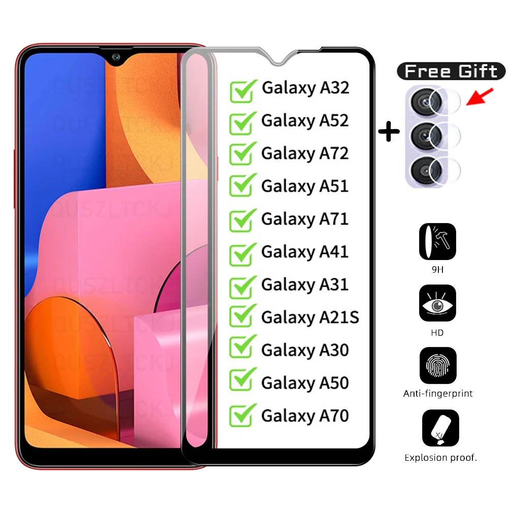 

Tempered Glass For Samsung Galaxy A51 A71 A32 A72 Screen Protector A50 A71 M51 M31 S A M 9 90 80 70 60 41 40 30 21 31 2018 5G 4G