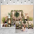 Фон Avezano Пасхальный кролик яйцо весенние цветы деревянная дверь фотография Фон фотозона фотосессия Декор реквизит