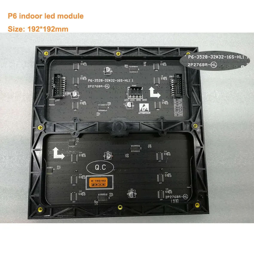 Бесплатная доставка 32*32 пикселя светодиодный ekran для помещений P6 модуль smd3528 192x192