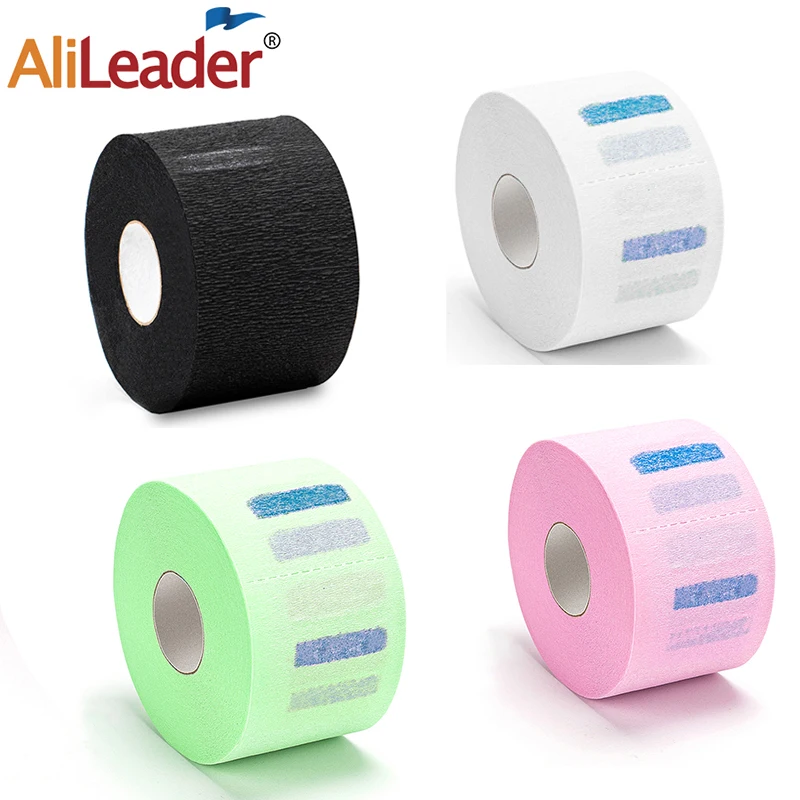 

Alileader Baber Neck Strip Green Pink Disposable Salon Hair Dresser Roll Cutting Dress Hairdressing Collar Accessory Baber Tools