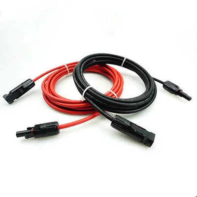 Кабель для солнечной панели 12AWG Удлинительный PV кабель на батарее черный и