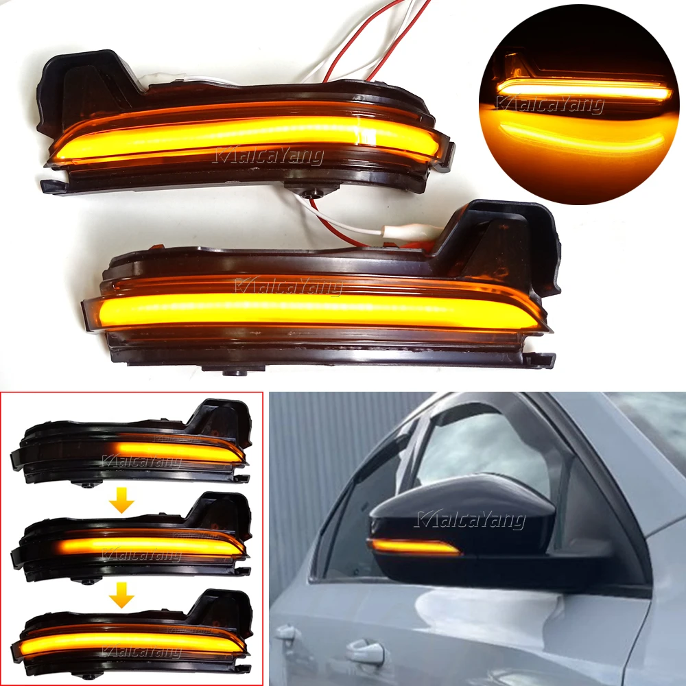 Боковые зеркала заднего вида светодиодный указатель поворота светильник для Skoda