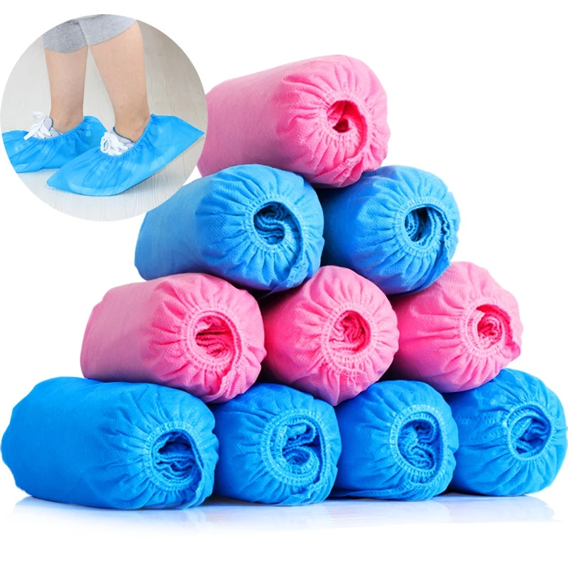 

100Pcs/pack Disposable Plastic Thick Outdoor Rainy Day Carpet Cleaning Shoe Cover waterproof shoe covers Hot sale shoe cover