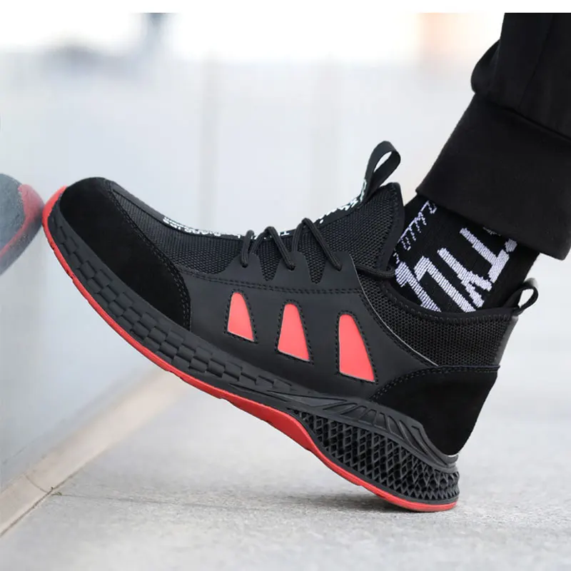 Мужские рабочие ботинки со стальным носком Нескользящие дышащие | Обувь