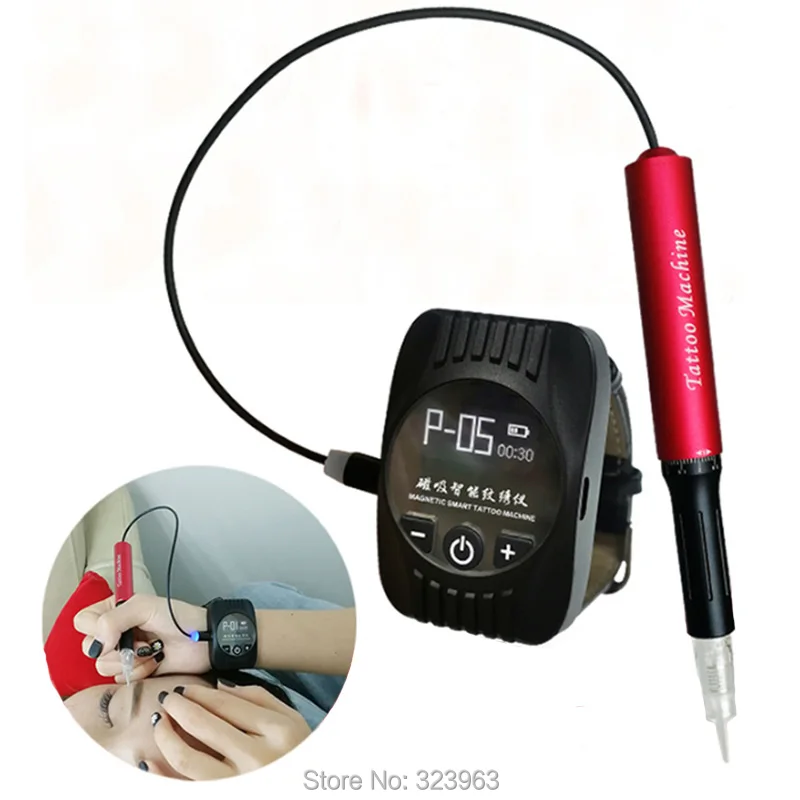 Тату-машинка с умными часами машинка для перманентного макияжа бровей губ