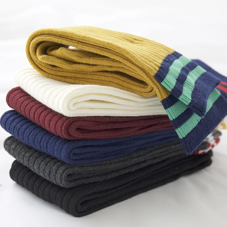 Женские хлопковые чулки с ворсом Женская длинная трубка модная дышащая