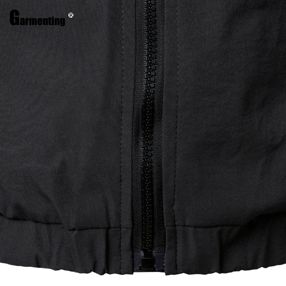 

Garmenting 2021 Spring Autumn Hoodie Tops Men Lightweight Jackets Windcoats Patchwork Mens Outdoor Slim Casual Hooded Outerwear