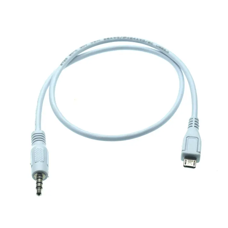 50cm Mini USB - 3.5mm Aux Audio Cable 5Pin Mini USB B Male to 3.5mm Aux Male Jack Audio Wire images - 6