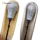 Харизма длинные прямые волосы блонд синтетические парики для модных женщин кружевные передние парики с естественным ребенком натуральный парик для волос