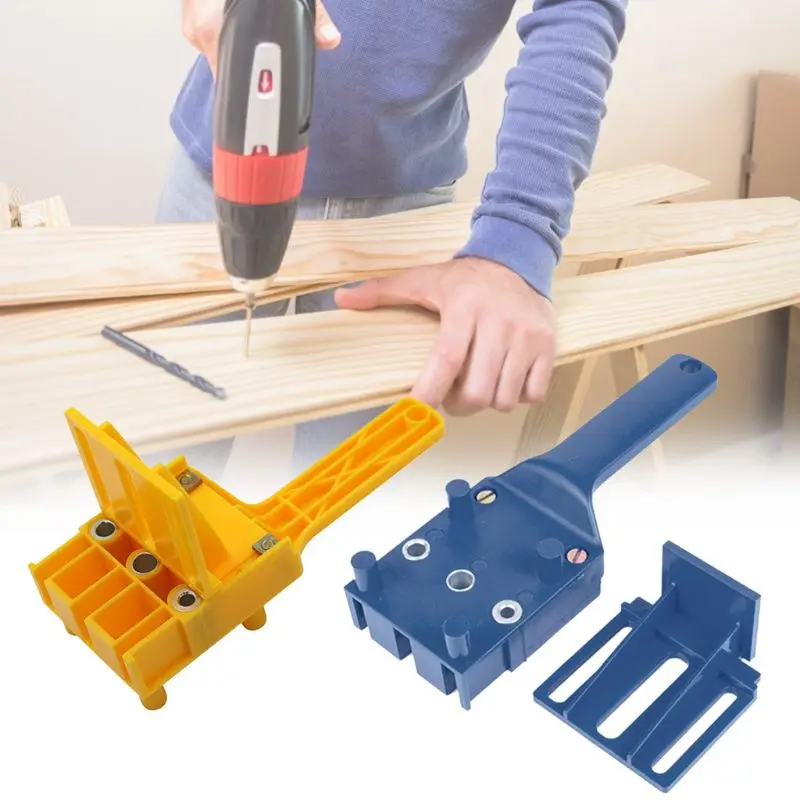 

Handheld Woodworking Doweling Jig Drill Guide Wood Dowel Drilling Hole Saw fit 6 8 10mm Bits DIY Puncher Carpentry