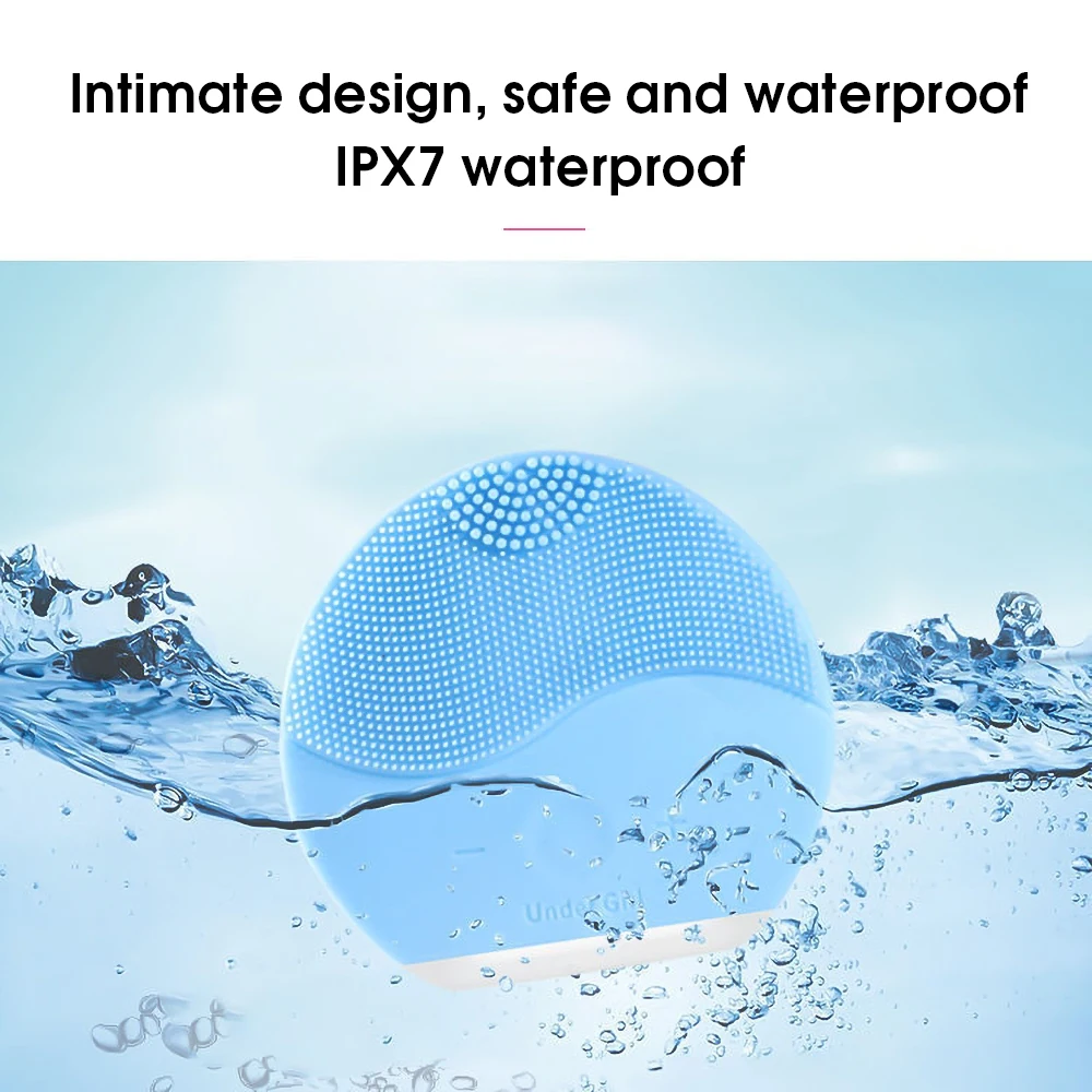 Ультразвуковая вибрационная электрическая щетка для чистки лица силиконовая