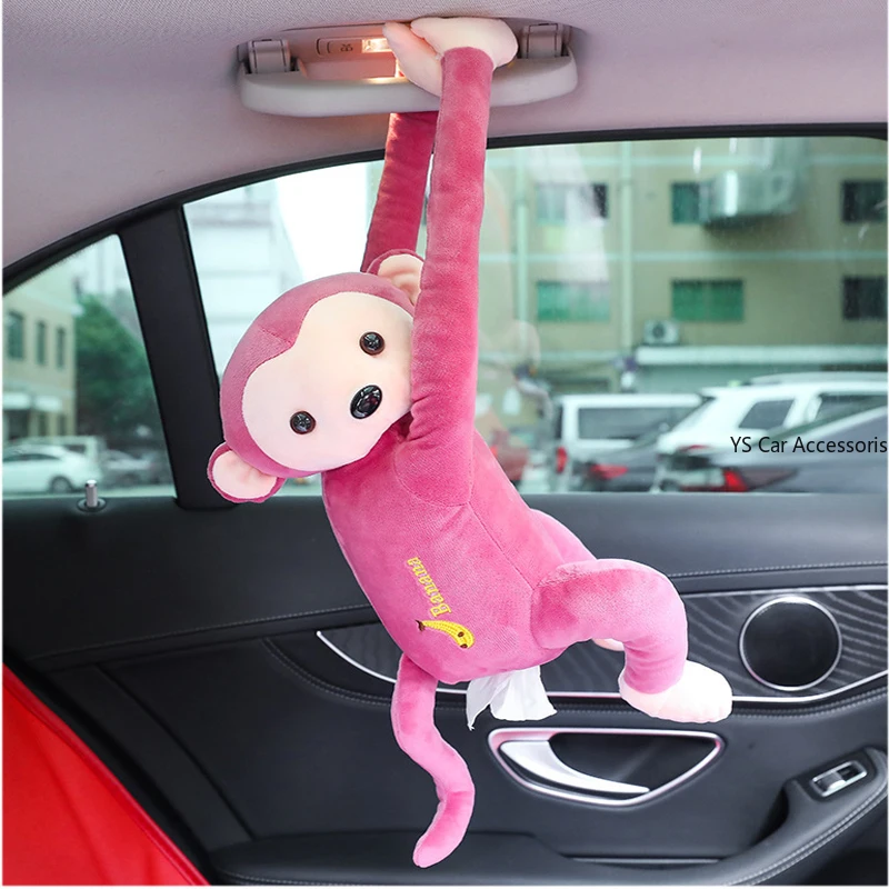 Автомобильный подвесной держатель из ткани с милой обезьяной Чехол для