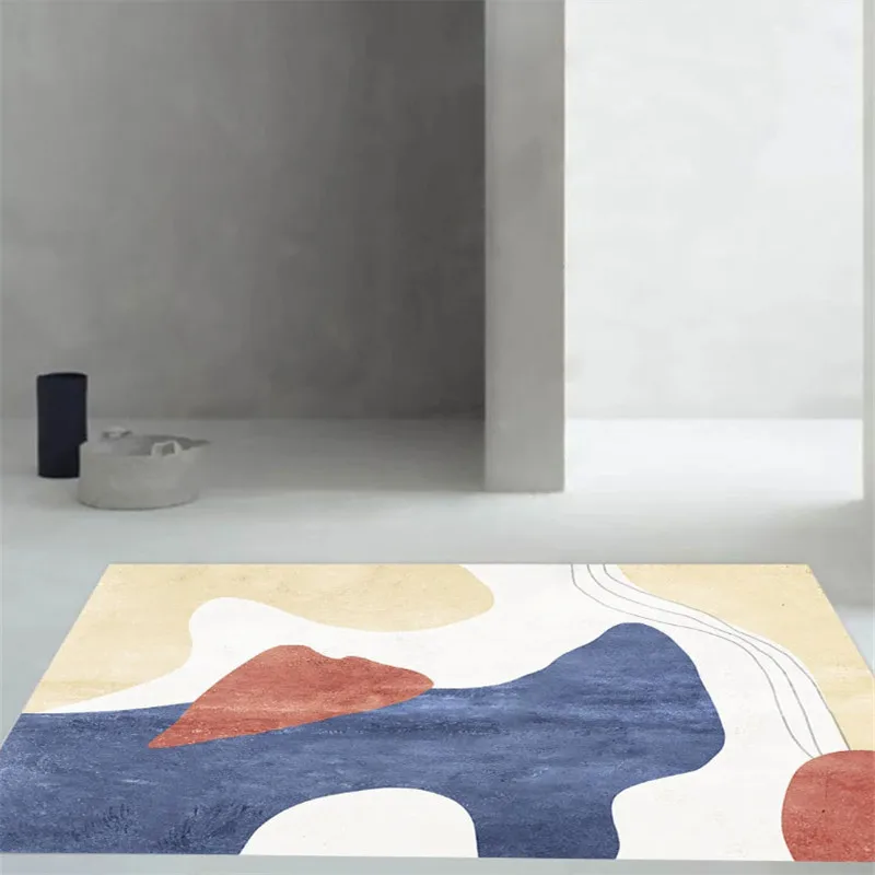 

Nordic Geometric Living Room Carpet Bedroom Non Slip Soft Plush Floor Carpet Fashion Bathroom Decorative Thick Area Rug Kid Room