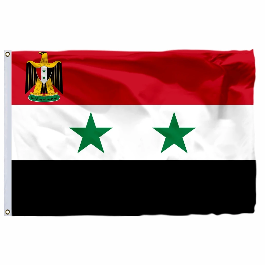 

Syria Standard President United Arab Republic (1958–1971) Flag 90X150CM 3X5FT 2X3FT 100D Polyester