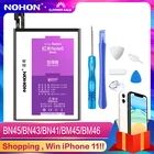Аккумулятор NOHON для Xiaomi Redmi Note 5 4 4X 3 2, сменная батарея BN45 BN43 BN41 BM46 BM45, оригинальные литий-полимерные аккумуляторы