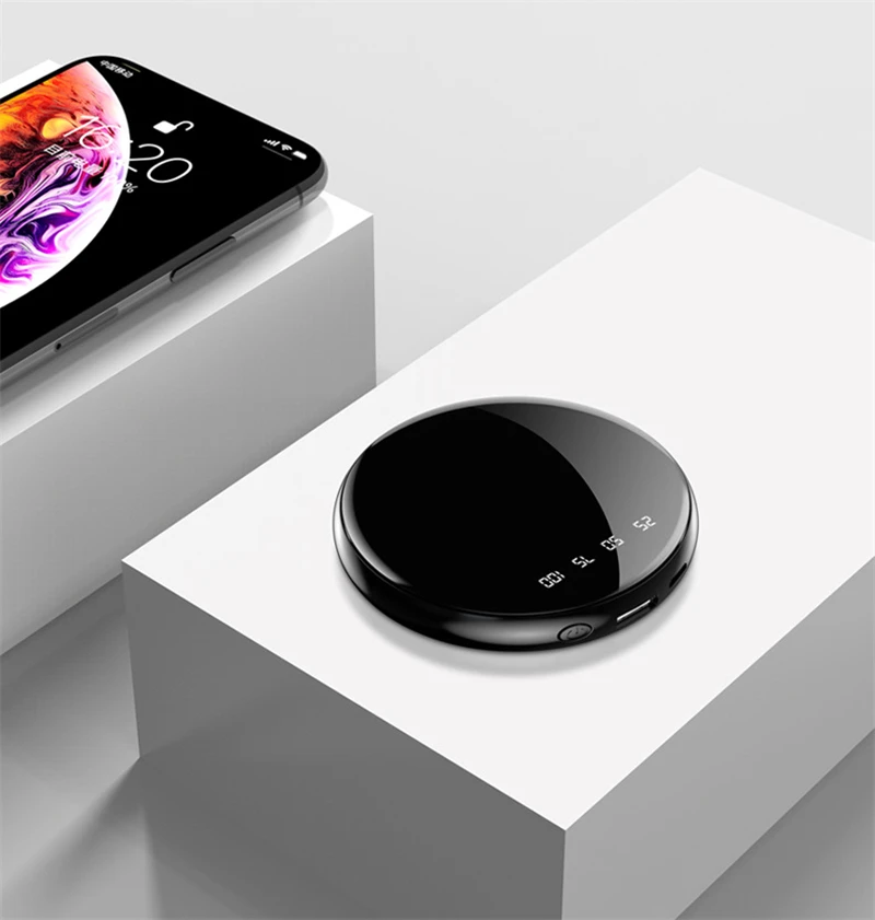 Round black Mi ni power Bank 20000 мАч usb зарядка портативное зарядное устройство Внешний аккумулятор для Xiaomi mi 8 iPhone 11 pro samsung S8 повербанк - Цвет: Round black