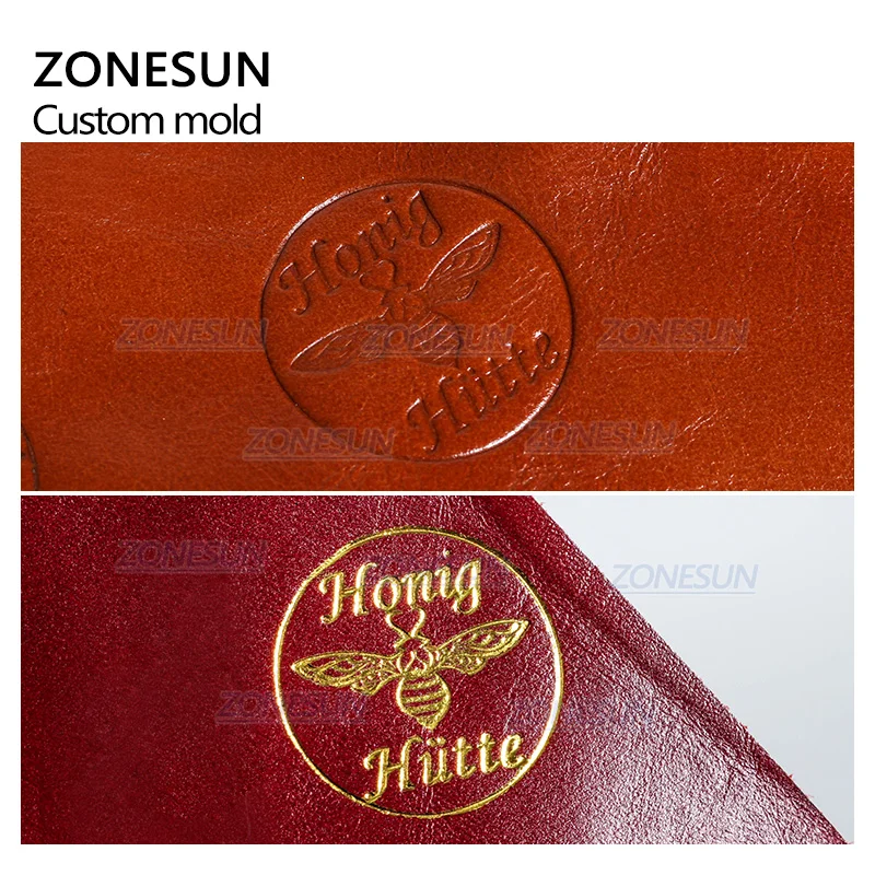 ZONESUN настроить логотип Металл Горячая латунь штамп Железный плесень персонализированные плесень нагрев на дерево кожа свадебные приглашения DIY подарок