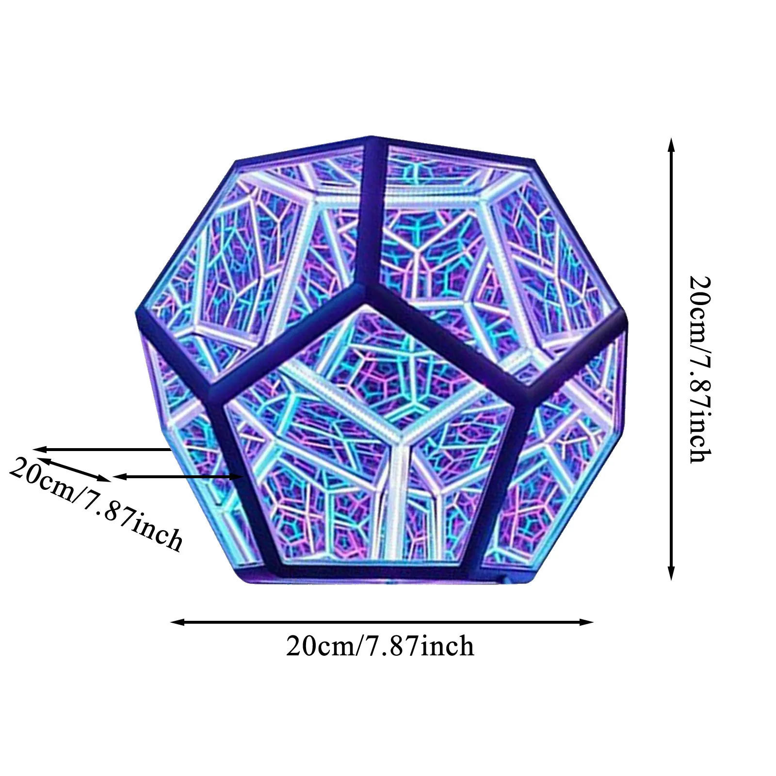 Бесконечный додекадрон Цветной Художественный светильник изысканные украшения