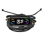 Ремешок сменный для Xiaomi Band 6 5, браслет кожаный для часов, плетеный винтажный браслет для Mi Band 5 6 NFC, смарт-Аксессуары
