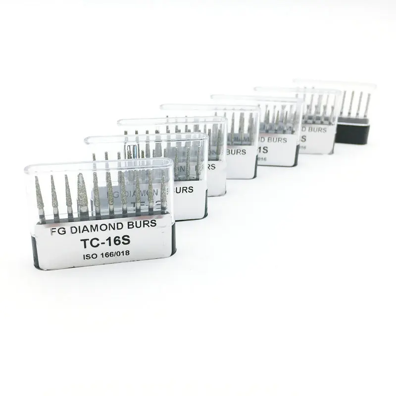 10 шт./кор. Стоматологические алмазные боры рандомная полировка FG 1 6 мм для
