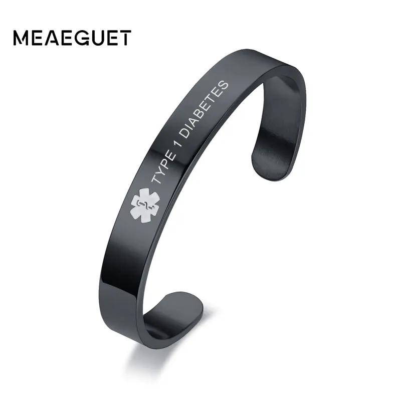 Персонализированные медицинские оповещения манжеты браслет для мужчин из