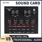 V8 звуковая карта Bluetooth Профессиональная студия Recordin трансляция личные развлечения Live широковещательный микрофон компьютера телефона USB