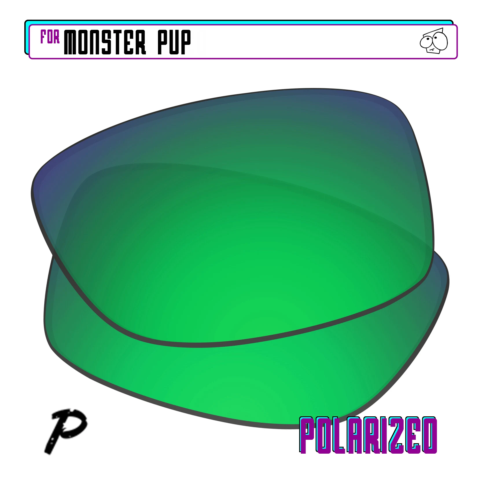 

Поляризованные Сменные линзы EZReplace для солнцезащитных очков Oakley Monster Pup, зеленый P