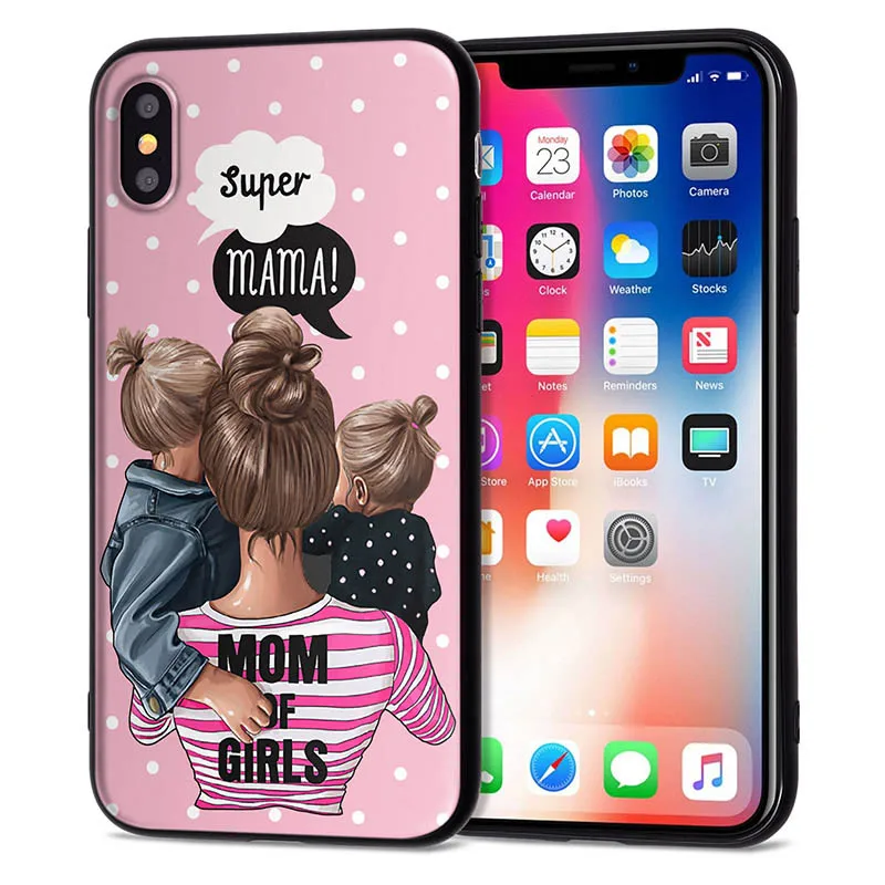 Чехол для iPhone 11 Pro, чехол для iPhone 5, 5S, 6, 6 S, 7, 8 Plus, X, XS, Max, Mom Love Baby, чехол для iPhone 7, мягкий чехол из ТПУ для iPhone XR, чехол